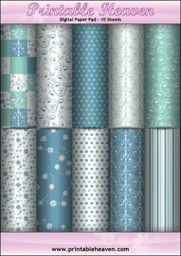 Download - Digital Paper Pad - Aqualicious - Printable Heaven