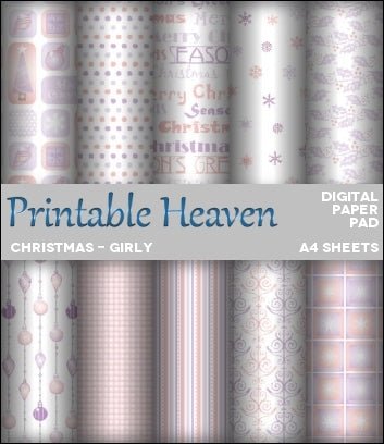 Download - Digital Paper Pad - Christmas - Girly - Printable Heaven