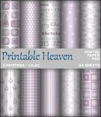 Download - Digital Paper Pad - Christmas - Lilac - Printable Heaven