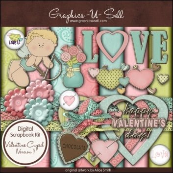 Download - Valentine Cupid 1 Digital Scrap Kit - Printable Heaven