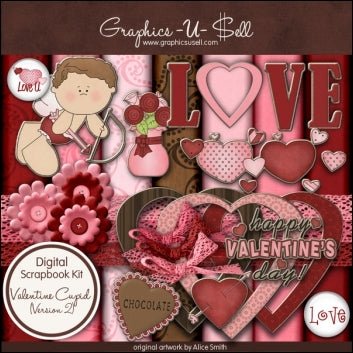 Download - Valentine Cupid 2 Digital Scrap Kit - Printable Heaven