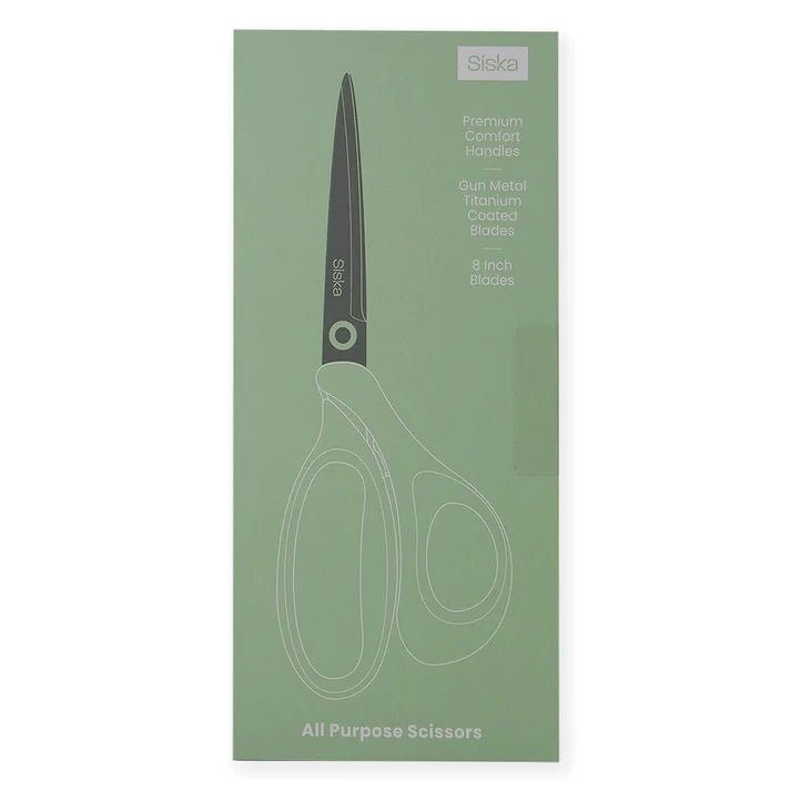 Siska 8 - inch all - purpose scissors - Gunmetal (SKSCR003) - Printable Heaven