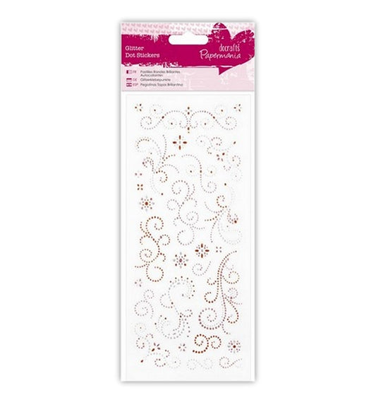 Glitter Dot Stickers - Flourishes Orange & Pink (PMA 818215)