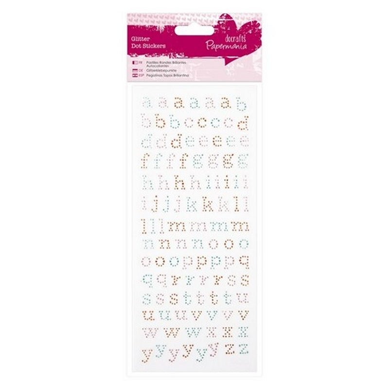 Glitter Dot Stickers - Lower Case Alphabet (PMA 818202) - Printable Heaven