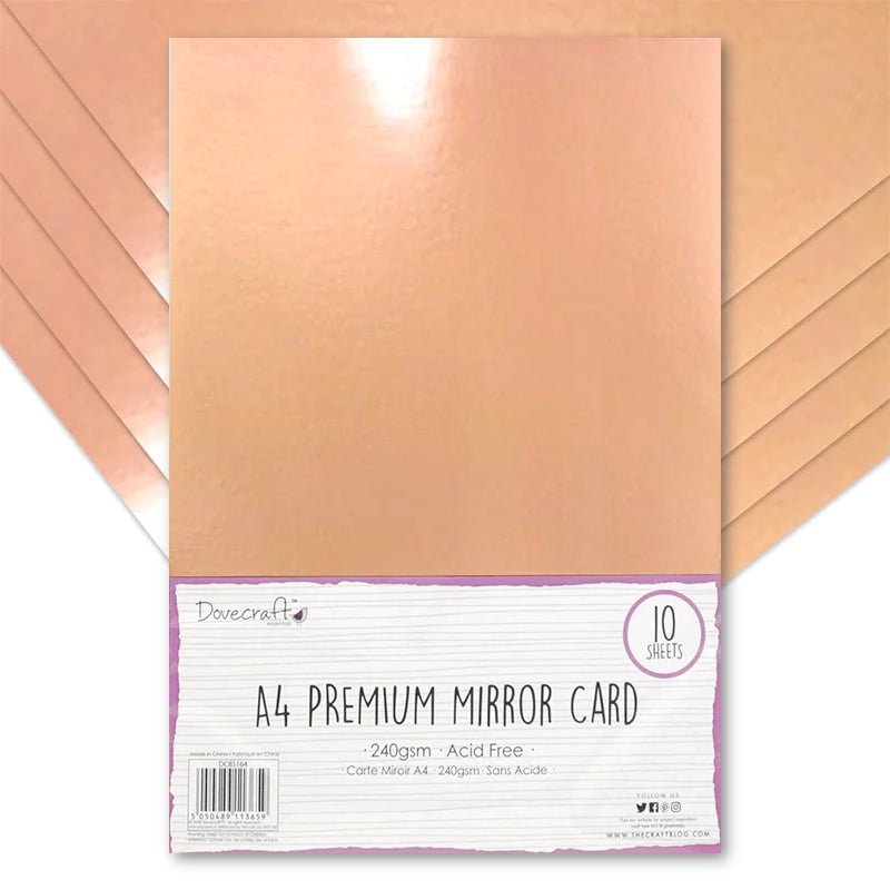 Dovecraft A4 Mirror Card - Rose Gold (DCBS164) - Printable Heaven