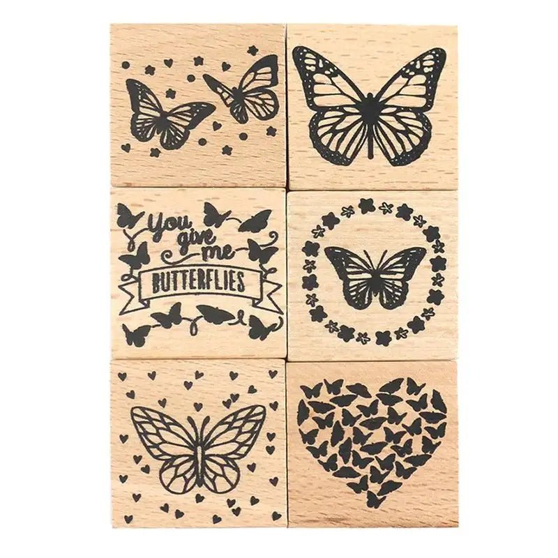 Dovecraft Wooden Stamp Bundle, Butterflies - 6 Stamps (DCWDN029) - Printable Heaven