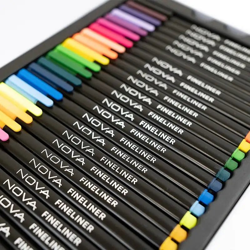 Nova 48-piece Coloured Fineliners (NVMXM025) - Printable Heaven