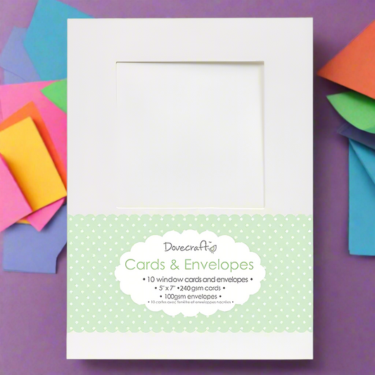 Dovecraft Square Window 5x7" Cards & Envelopes (10pk) (DCCE009)