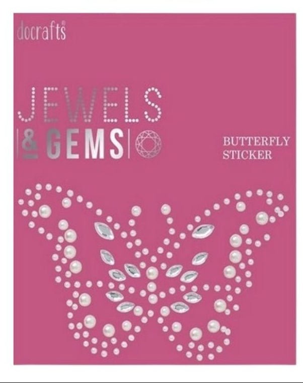 Jewels & Gems Butterfly Sticker (PMA DCM 095) - Printable Heaven