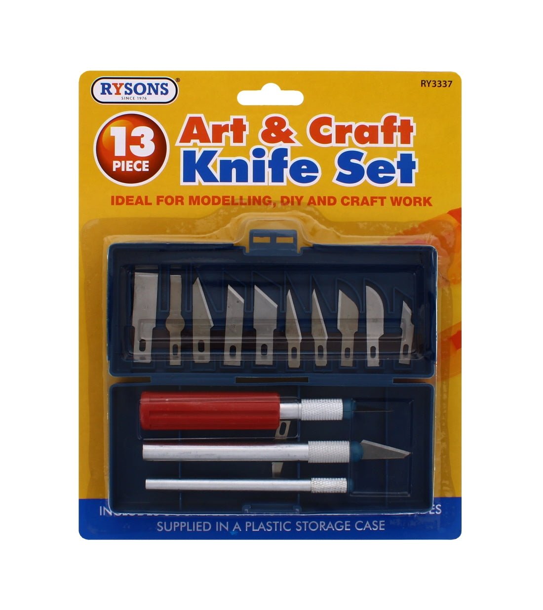 Art & Craft Knife Set 13 Piece (RY - 3337) - Printable Heaven