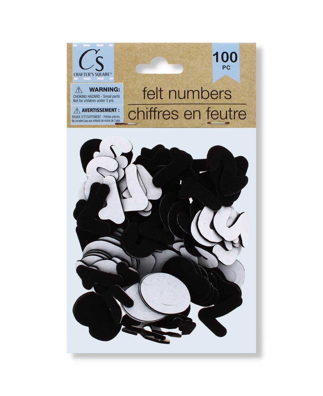 Felt Number Stickers (100 pcs) Black (300761)