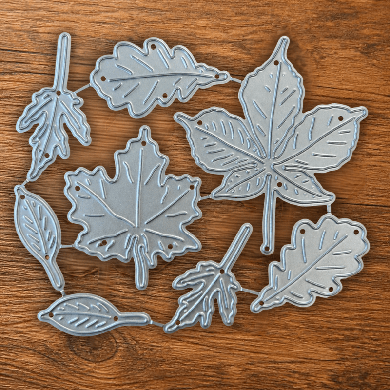 Mixed Autumn Leaves Cutting Dies (8 PCS) - Printable Heaven