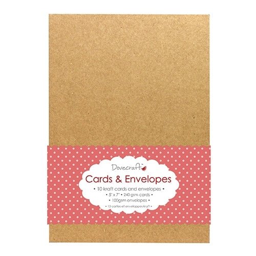 Dovecraft Kraft 5"x7" Cards & Envelopes (10pk) (DCCE023) - Printable Heaven
