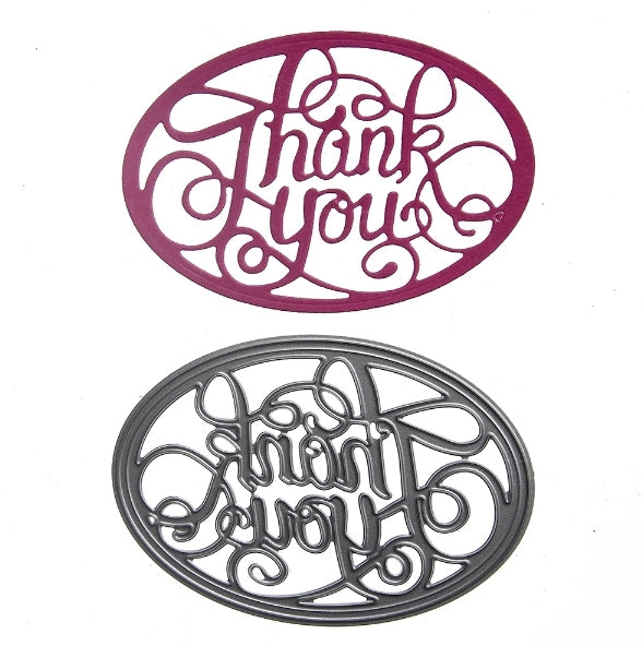 Printable Heaven die - Thank you Oval (1pc)