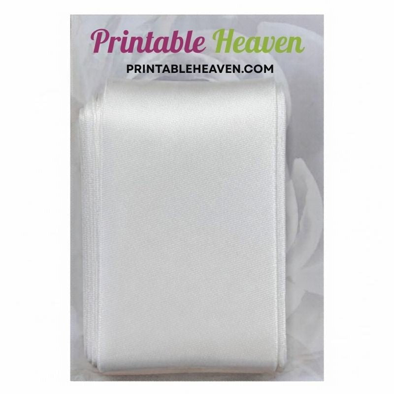 5m Bias Ribbon in White (60mm width) - Printable Heaven