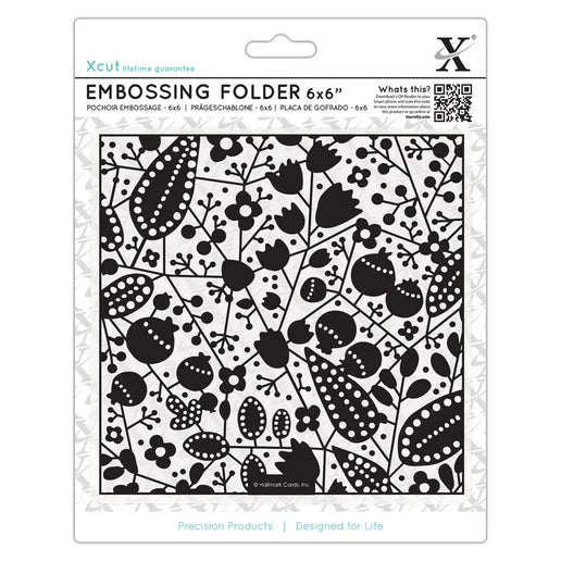 Xcut 6 x 6" Embossing Folder - Berries (XCU 515193)