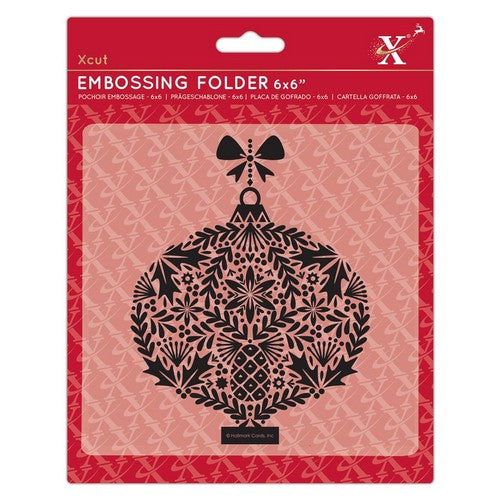 Xcut 6x6" Embossing Folder - Foliage Bauble (XCU 515929)