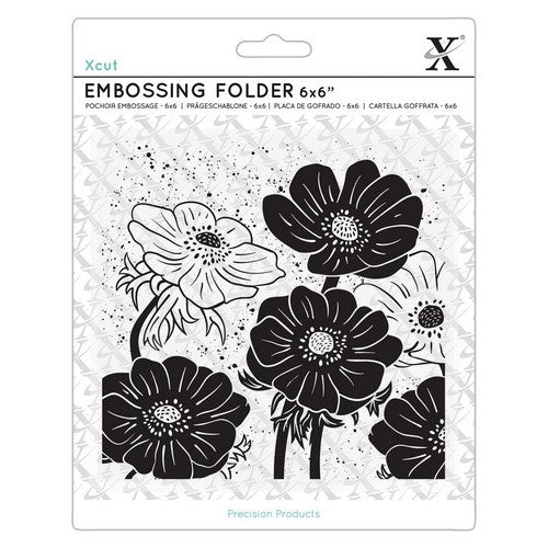 Xcut 6x6" Embossing Folder - Full Bloom Helleborus (XCU 515238)