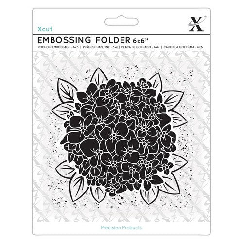 Xcut 6x6" Embossing Folder - Full Bloom Hydrangea (XCU 515242)