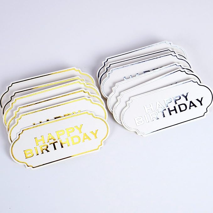 Dovecraft Essentials Adhesive Sentiment Toppers - Happy Birthday (12pcs)
