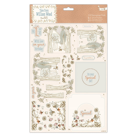 A4 Decoupage Pack - Tales from Willson Wood, Forest Frame