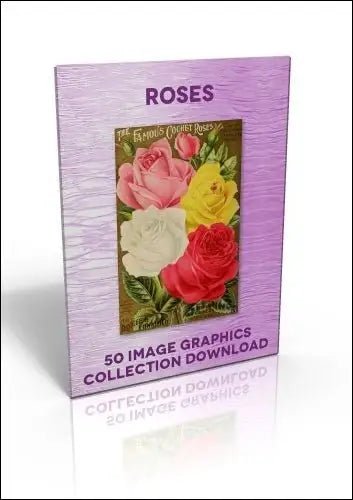 Download - 50 Image Graphics Collection - Roses - Printable Heaven