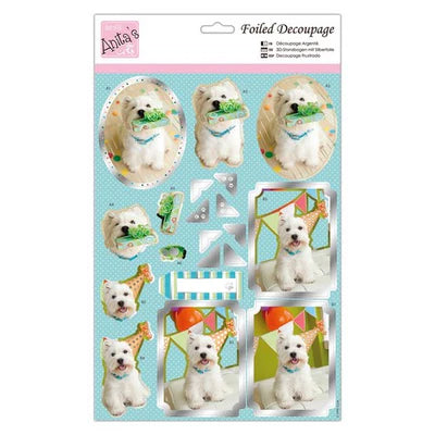 Foiled Decoupage - Birthday Pooch