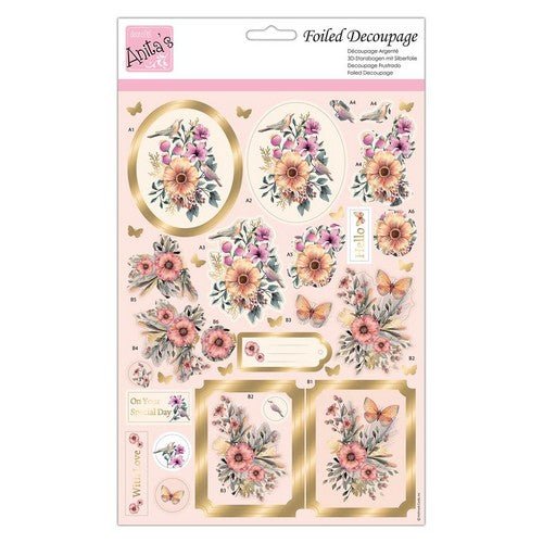 Foiled Decoupage - Butterflies, Birds & Blooms (ANT 169957) - Printable Heaven