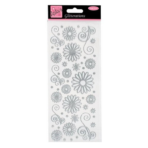 Anita's Glitterations - Flowers - Silver (ANT 8181021 )