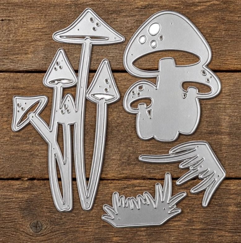 Woodland Toadstool and Mushroom Cutting Die (4 PCS) (SP103) - Printable Heaven