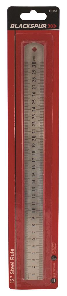 Blackspur 12"/30cm Steel Ruler - Printable Heaven