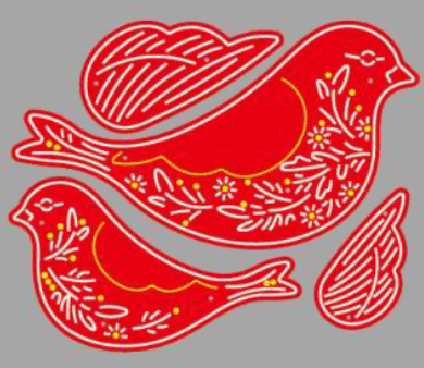 Decorative Bird Cutting Die Set – 3D Wing Design ( 4 PCS) (SP126) - Printable Heaven