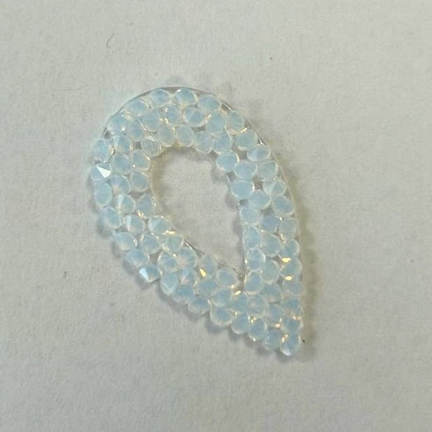 Swarovski Self-Adhesive Pearlescent Teardrop in Opal (1pc) - Printable Heaven