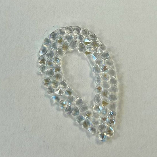 Swarovski Self-Adhesive Pearlescent Teardrop in Moonlight (1pc) - Printable Heaven