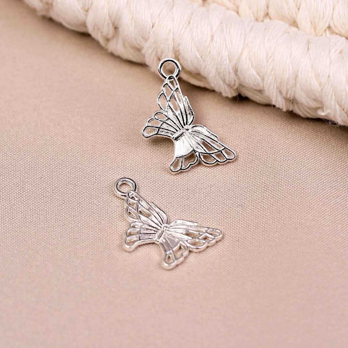 Butterfly Metal Charms (8pcs) (MLB-042)