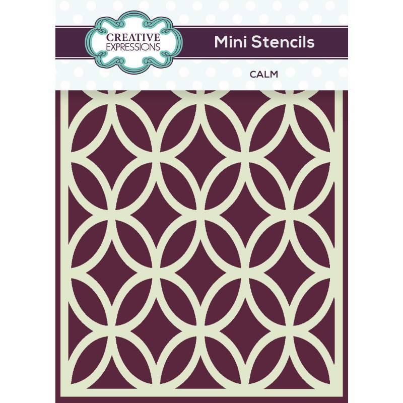 Creative Expressions Mini Stencil Calm 4 in x 3 in (CEMSCALM) - Printable Heaven