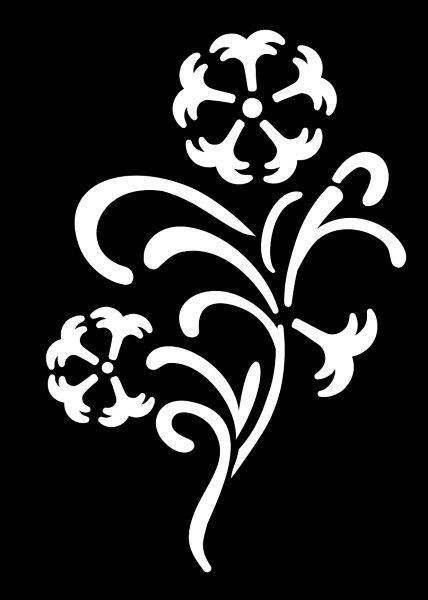 Creative Expressions Mini Stencil Floral Flourish 3 in x 4 in (CEMSFLOR) - Printable Heaven