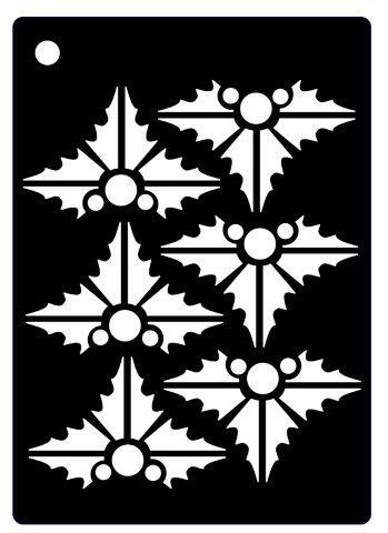 Creative Expressions Mini Stencil Contemporary Holly 3 in x 4 in (CEMSHOLLY) - Printable Heaven