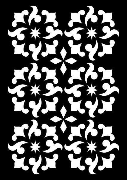 Creative Expressions Mini Stencil Swirly Motif 3 in x 4 in (CEMSSWIRLY)