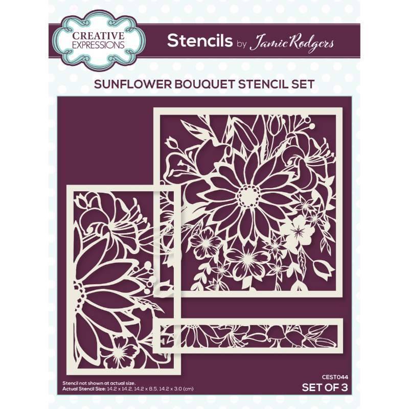 Creative Expressions Jamie Rodgers Sunflower Bouquet Stencil Set (CEST044)