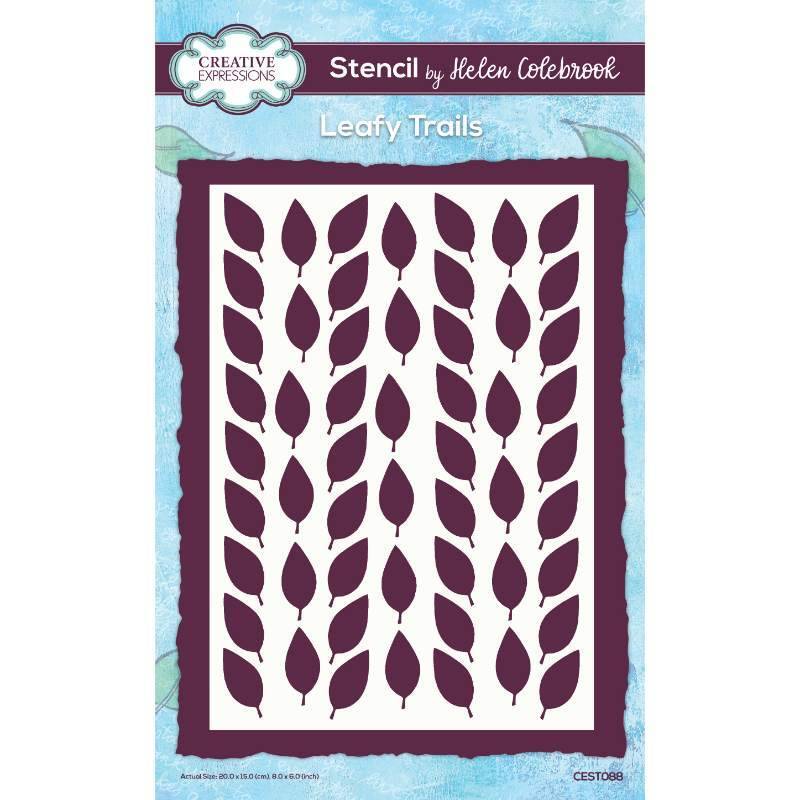 Creative Expressions Helen Colebrook Leafy Trails 8 in x 6 in Stencil (CEST088) - Printable Heaven