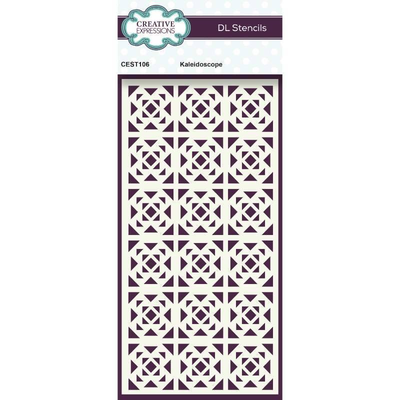Creative Expressions Kaleidoscope DL Stencil 4 in x 8 in (10.0 x 20.3 cm) (CEST106) - Printable Heaven