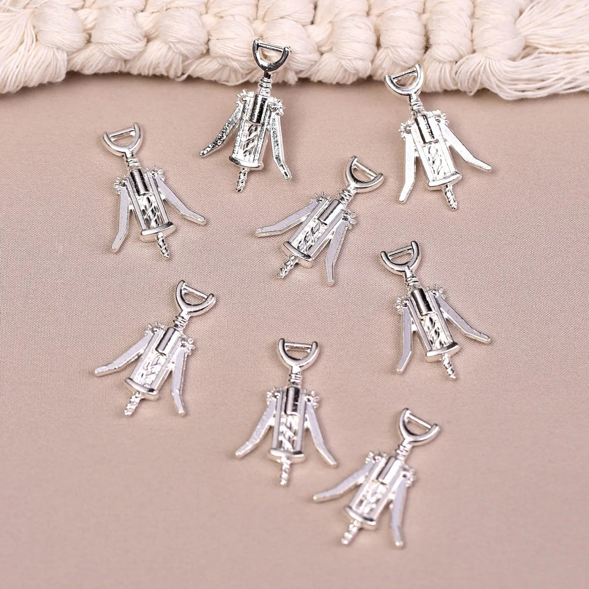 Corkscrew Metal Charms (8pcs) (MLB - 015) - Printable Heaven