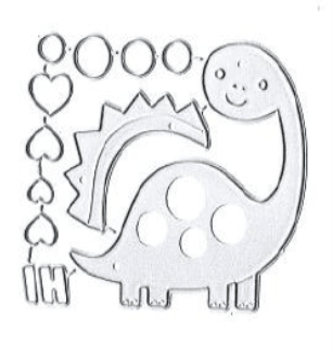 Cute Dinosaur Card Cutting Die – Layered Craft Die Set (11 PCS) (A212) - Printable Heaven