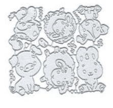Cute Kawaii Animal Character Cutting Die Set (6 pcs) (A057) - Printable Heaven