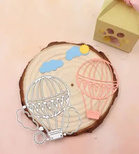 Printable Heaven Cutting Die Vintage Hot Air Balloon (4Pcs) (D108) - Printable Heaven
