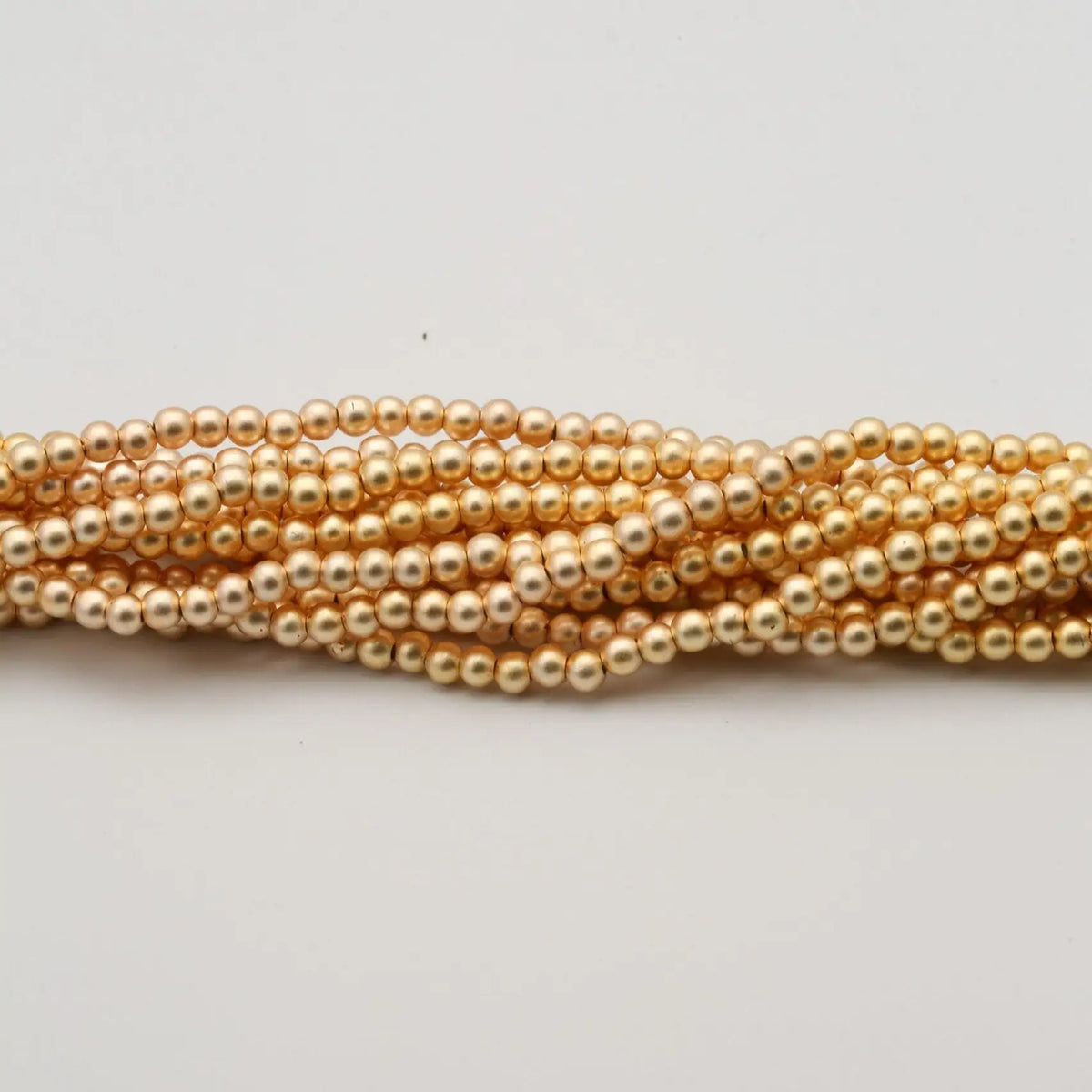4mm Matt Gold Pearls (100pcs) - Printable Heaven