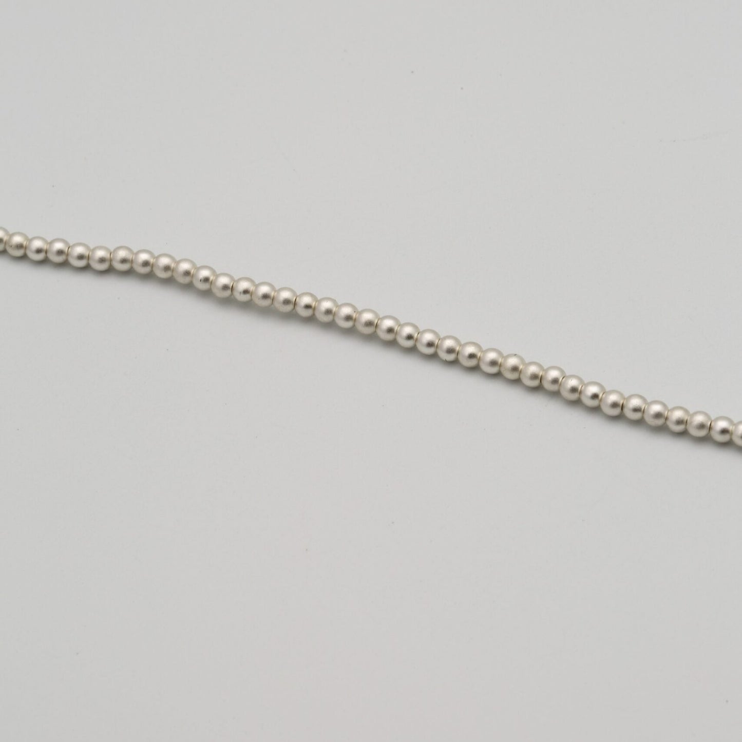 4mm Matt Silver Pearls (100pcs)