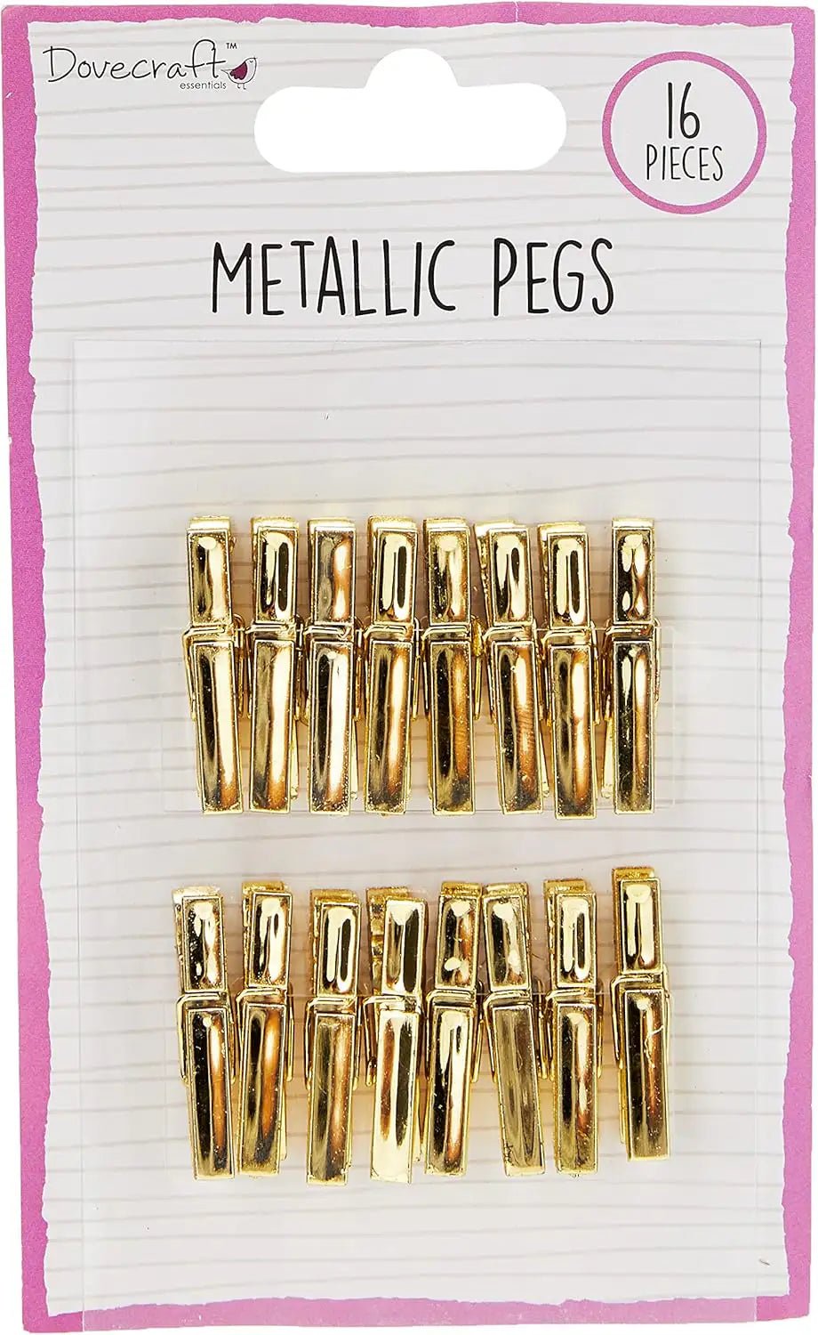 Dovecraft Metallic Pegs - Gold (DCBS171) - Printable Heaven