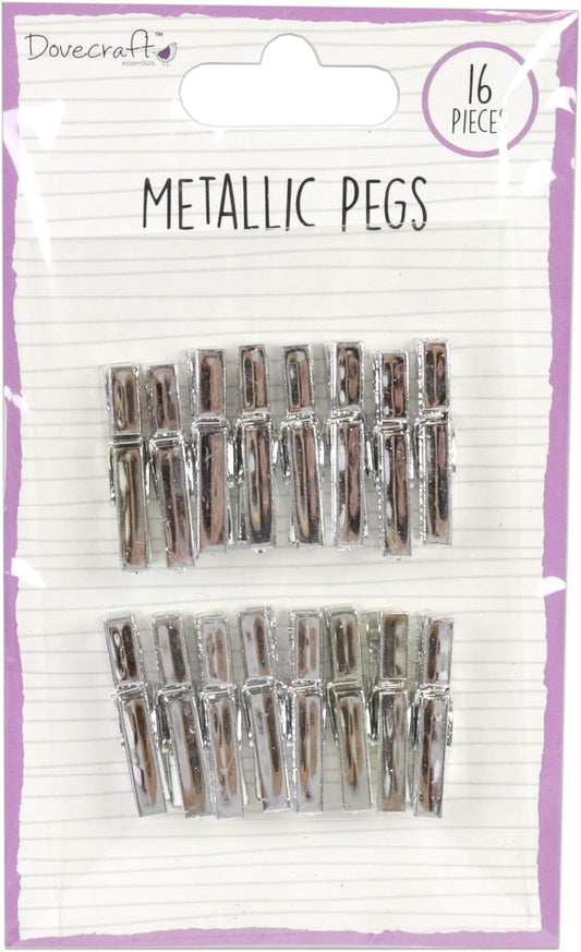 Dovecraft Metallic Pegs - Silver (DCBS172)